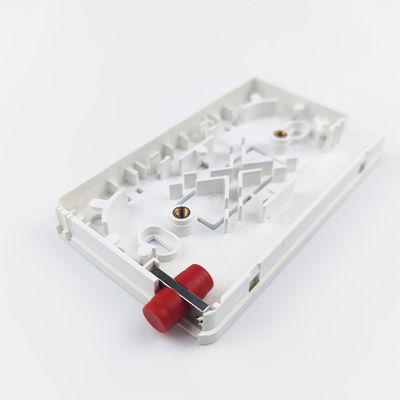 2 noyaux UPC en plastique en fibre optique, panneau de prise pour le réseau FTTH en blanc/gris