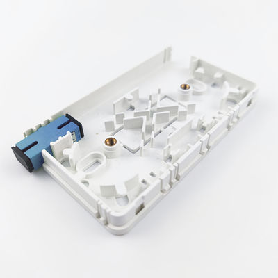 SC UPC Panneau de prise de fibre optique en plastique pour câble réseau FTTH intérieur à 2 cœurs