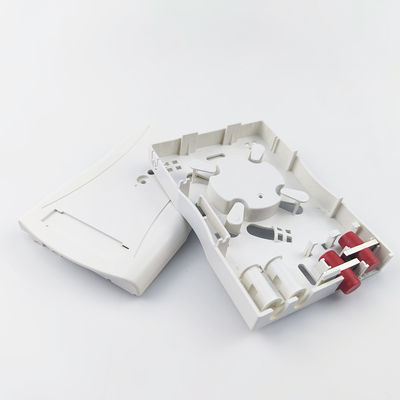 Panneau de connexion de la plaque de face en fibre optique en plastique gris FC/UPC 2 cœurs pour réseau FTTH intérieur