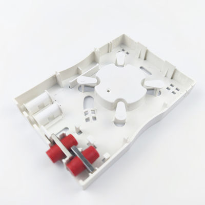Panneau de connexion de la plaque de face en fibre optique en plastique gris FC/UPC 2 cœurs pour réseau FTTH intérieur