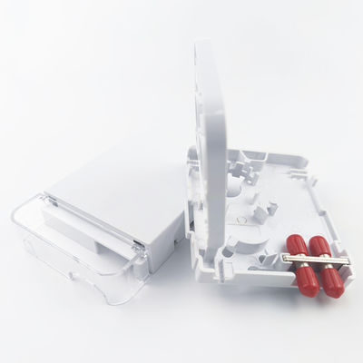 2 cœurs ST UPC Plastique en fibre optique Plaque de socket de face pour l'intégration FTTH blanc