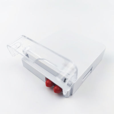 2 cœurs ST UPC Plastique en fibre optique Plaque de socket de face pour l'intégration FTTH blanc