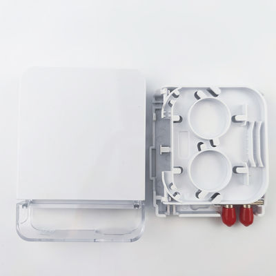 2 cœurs ST UPC Plastique en fibre optique Plaque de socket de face pour l'intégration FTTH blanc