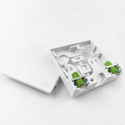 2 cœurs FC APC Panneau de prise de fibre optique en plastique pour le réseau FTTH en blanc/gris