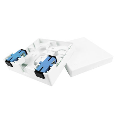 Grain 2 cœurs UPC panneau de prise de fibre optique en plastique pour réseau FTTH intérieur