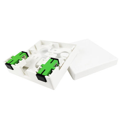 SC APC Panneau de connexion de la plaque de face en fibre optique en plastique 2 cœurs pour FTTH et ABS PC intérieurs