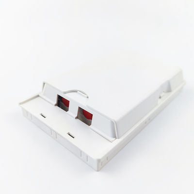 Applications FTTH 2 noyaux en plastique en fibre optique Panneau de prise de contact 131*84*24 ABS/PC