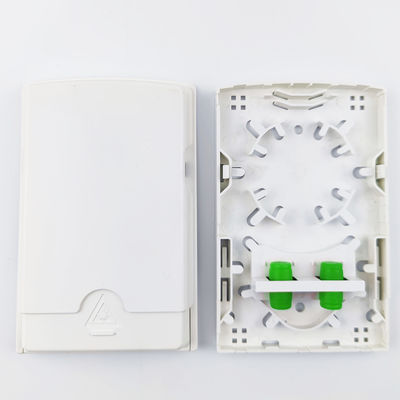 2 noyaux FC APC Plaque d'entrée en fibre optique en plastique Panneau de prise blanc pour les applications FTTH