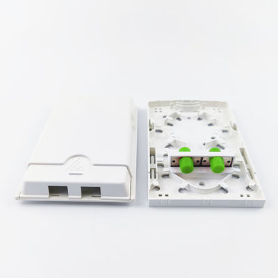 2 noyaux FC APC Plaque d'entrée en fibre optique en plastique Panneau de prise blanc pour les applications FTTH