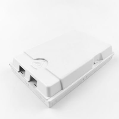 2 noyaux FC APC Plaque d'entrée en fibre optique en plastique Panneau de prise blanc pour les applications FTTH