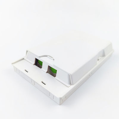 2 noyaux FC APC Plaque d'entrée en fibre optique en plastique Panneau de prise blanc pour les applications FTTH