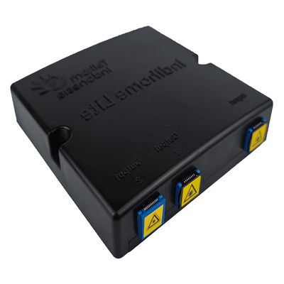 Panneau de connexion de la plaque de face de séparateur en fibre optique en plastique noir pour FTTH 2 cœurs SC UPC PC