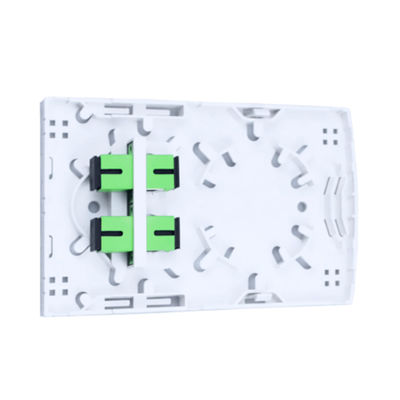 2 cœurs panneau de prise de fibre optique en plastique pour une intégration FTTH transparente