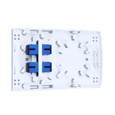 5 2 Noyaux SC UPC Panneau de connexion de la plaque de face en plastique en fibre optique pour les applications FTTH