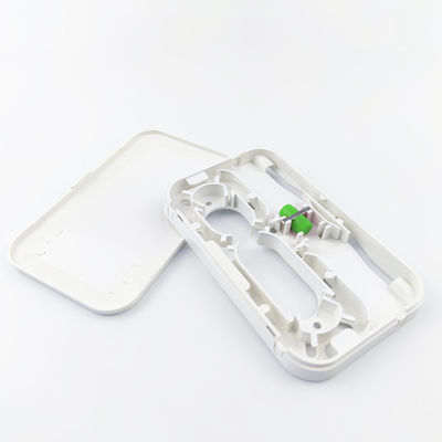 Panneau de connexion de la plaque de face en fibre optique en plastique APC FC blanc/gris pour réseau FTTH intérieur