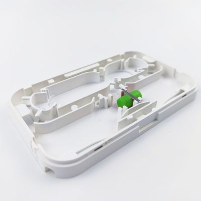 Panneau de connexion de la plaque de face en fibre optique en plastique APC FC blanc/gris pour réseau FTTH intérieur