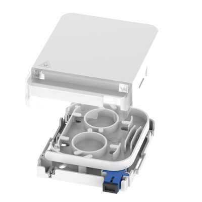 Panneau de prise de fibre optique de 115*86*22 mm pour l'installation de réseaux FTTH compacts à l'intérieur