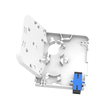 Panneau de prise de fibre optique de 115*86*22 mm pour l'installation de réseaux FTTH compacts à l'intérieur