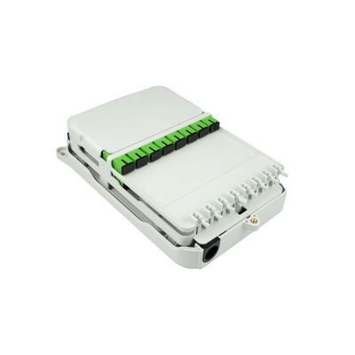 16 cœurs boîte de distribution de fibres PLC montée sur le mur en PC ABS pour les connexions FFTX