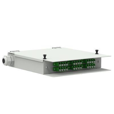 Réseau d'acier laminé à froid ODN Power LC APC de type 12 cœurs Boîte de borne FTTH à fibres optiques