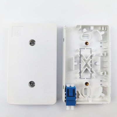 ABS 2 cœurs LC UPC panneau de prise de fibre optique en plastique pour réseau FTTH intérieur
