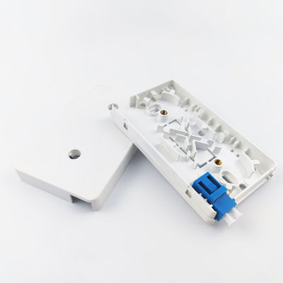 ABS 2 cœurs LC UPC panneau de prise de fibre optique en plastique pour réseau FTTH intérieur